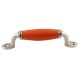 Orange Small Ceramic Silver Door Handles
